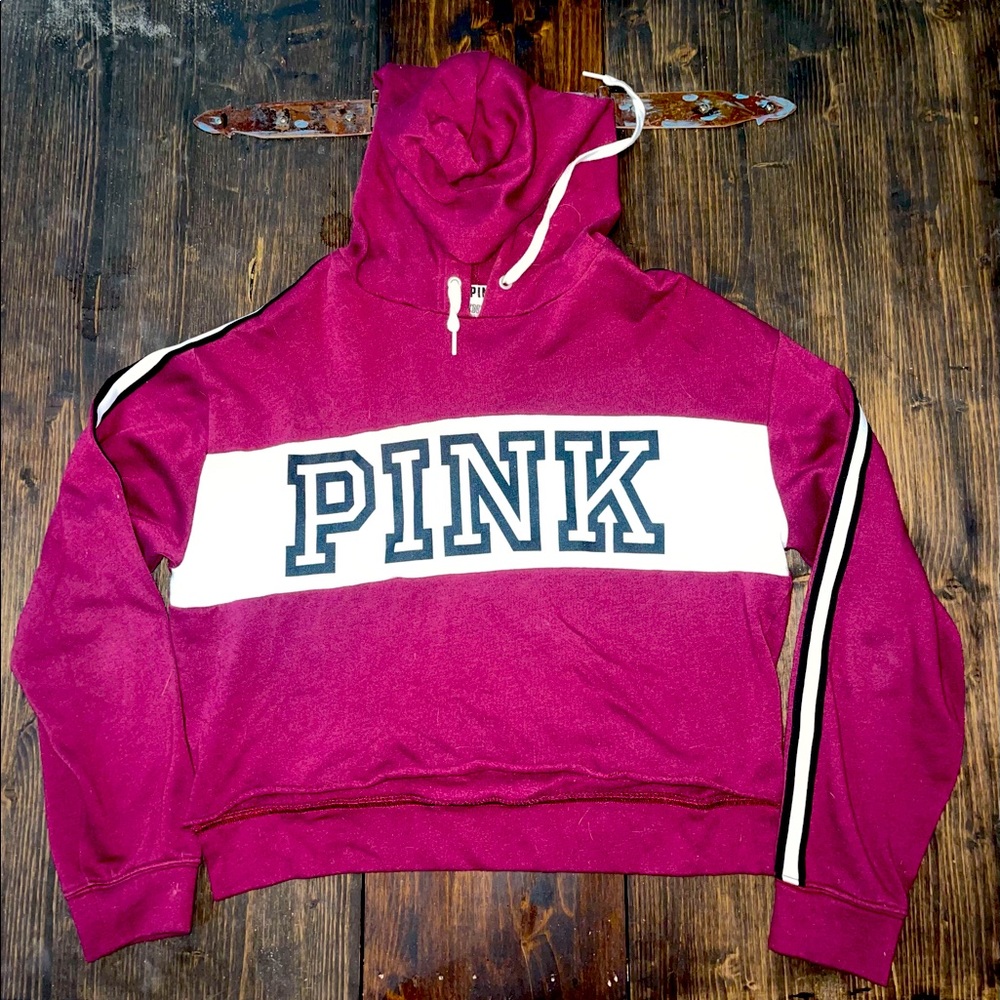 hooded PINK sweatshirt